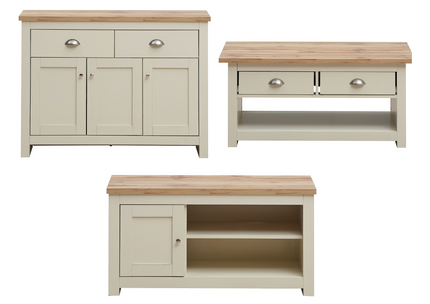 Lisbon - Set - 3 Door TV Unit, 2 Drawer Sideboard, Coffee Table 