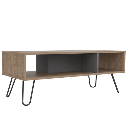 Modern Living - Bleached or Smoked Oak Coffee Table - Hairpin Legs