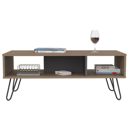 Modern Living - Bleached or Smoked Oak Coffee Table - Hairpin Legs