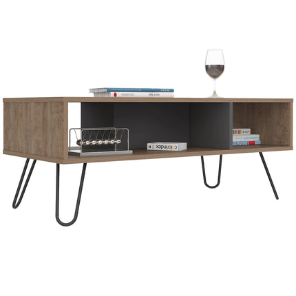 Modern Living - Bleached or Smoked Oak Coffee Table - Hairpin Legs