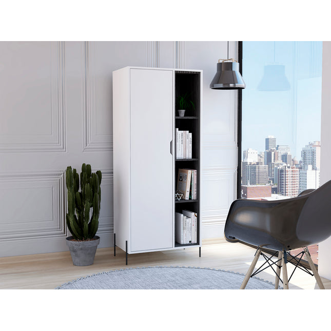 Modern Living - Bookcase Display Unit - Open & Concealed Storage