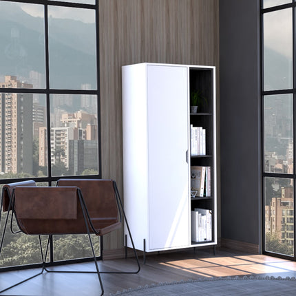 Modern Living - Bookcase Display Unit - Open & Concealed Storage