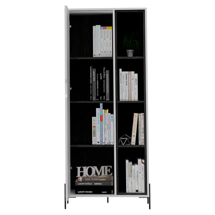 Modern Living - Bookcase Display Unit - Open & Concealed Storage