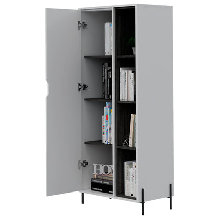 Modern Living - Bookcase Display Unit - Open & Concealed Storage