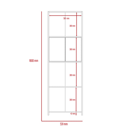 Modern Living - Bookcase - Doors - Graduated Shelving Design
