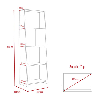 Modern Living - Bookcase - Doors - Graduated Shelving Design