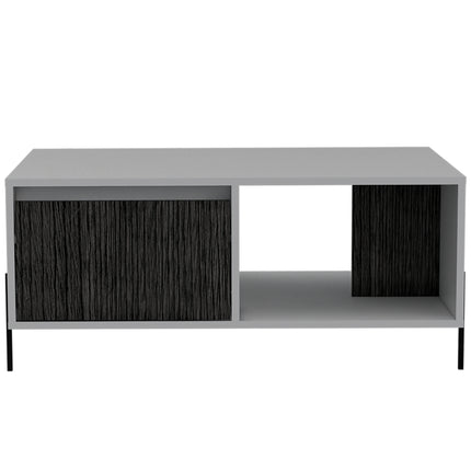 Modern Living - Coffee Table with Drawer - White and Carbon