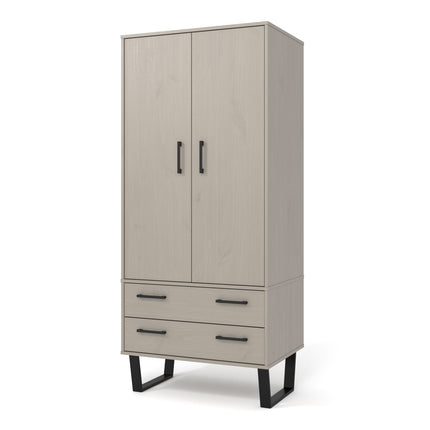 Modern Living - Compact 2 Door 2 Drawer Wardrobe