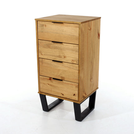 Modern Living - Compact Industrial 4 Drawer Narrow Chest