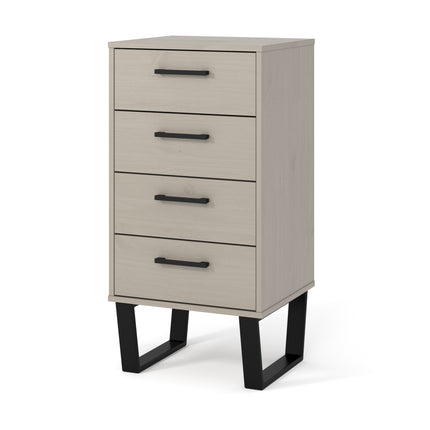 Modern Living - Compact Industrial 4 Drawer Narrow Chest