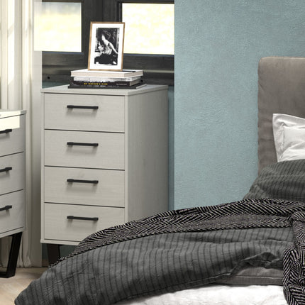 Modern Living - Compact Industrial 4 Drawer Narrow Chest