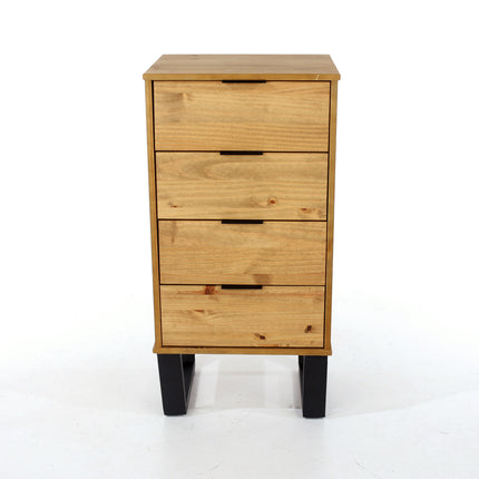 Modern Living - Compact Industrial 4 Drawer Narrow Chest