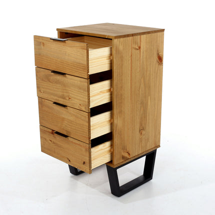 Modern Living - Compact Industrial 4 Drawer Narrow Chest