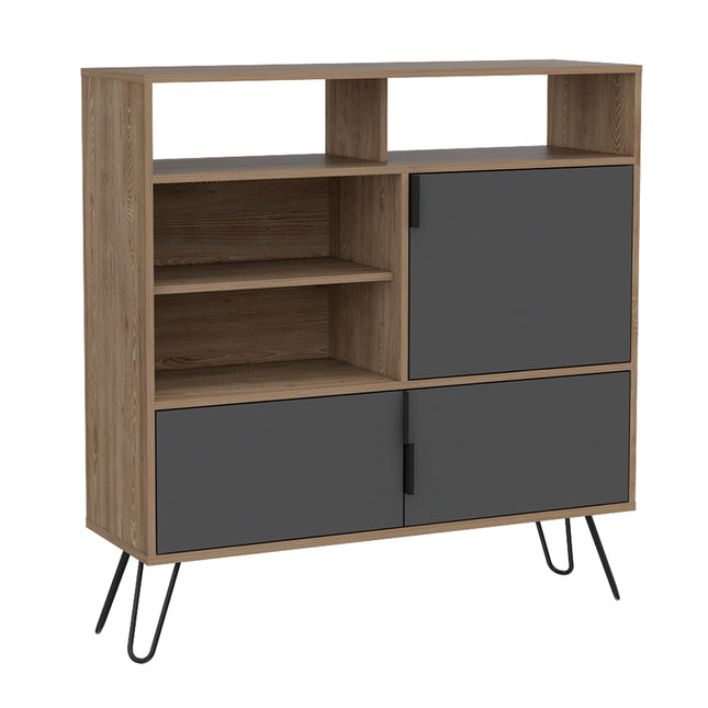 Modern Living - High Sideboard - Smoked Oak Effect
