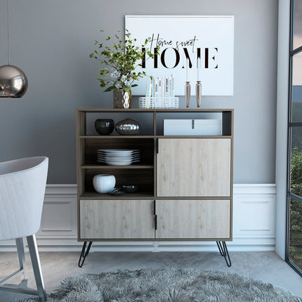 Modern Living - High Sideboard - Smoked Oak Effect