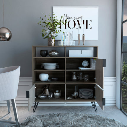 Modern Living - High Sideboard - Smoked Oak Effect