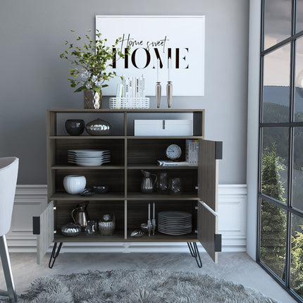 Modern Living - High Sideboard - Smoked Oak Effect