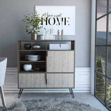 Modern Living - High Sideboard - Smoked Oak Effect