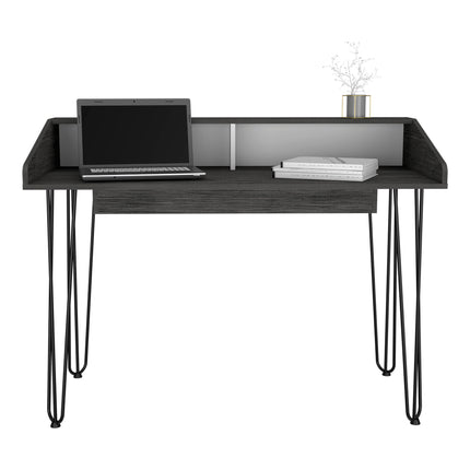 Modern Living - Home Office Desk - White and Carbon - Grey Finish