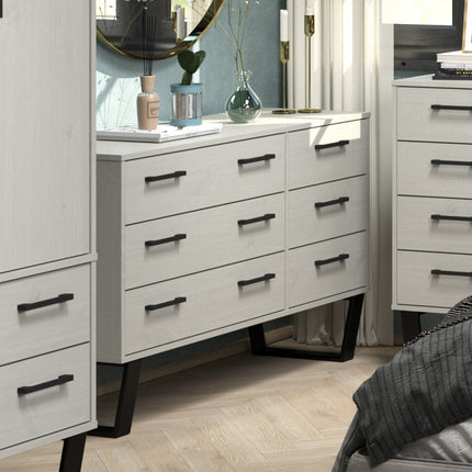 Modern Living - Industrial 6 Drawer Wide Chest