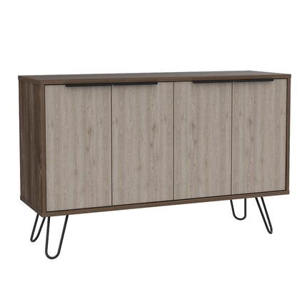 Modern Living - Large 4 Door Sideboard - Smoked Oak Effect