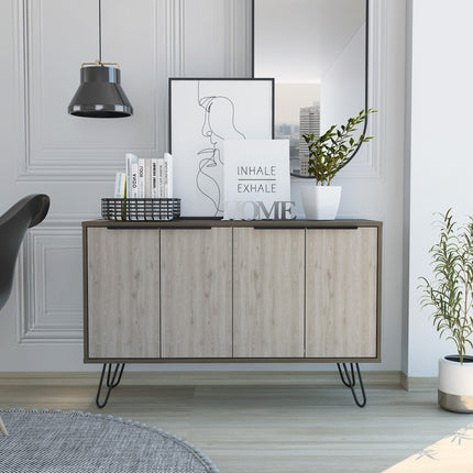 Modern Living - Large 4 Door Sideboard - Smoked Oak Effect