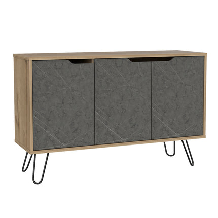 Modern Living - Medium Sideboard - 3 Doors - Bleached Pine