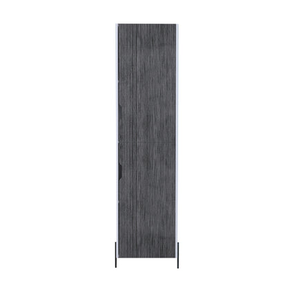 Modern Living - Tall Narrow Storage Cabinet - White & Carbon