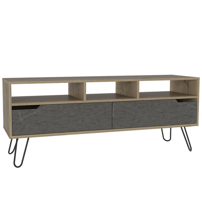 Modern Living - Widescreen TV Unit - Pine & - Grey Stone