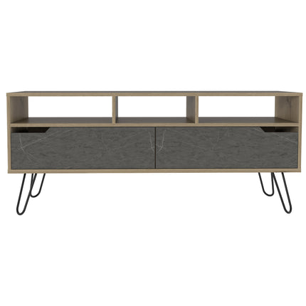 Modern Living - Widescreen TV Unit - Pine & - Grey Stone 