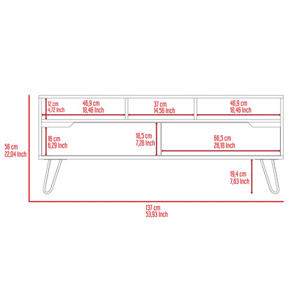 Modern Living - Widescreen TV Unit - Pine & - Grey Stone 