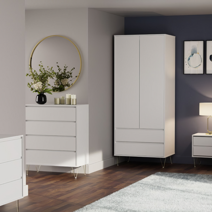 Monaco - 2 Door 2 Drawer Wardrobe 