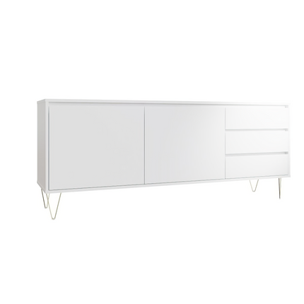 Monaco - 2 Door 3 Drawer Cabinet - White