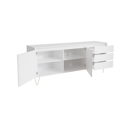 Monaco - 2 Door 3 Drawer Cabinet - White