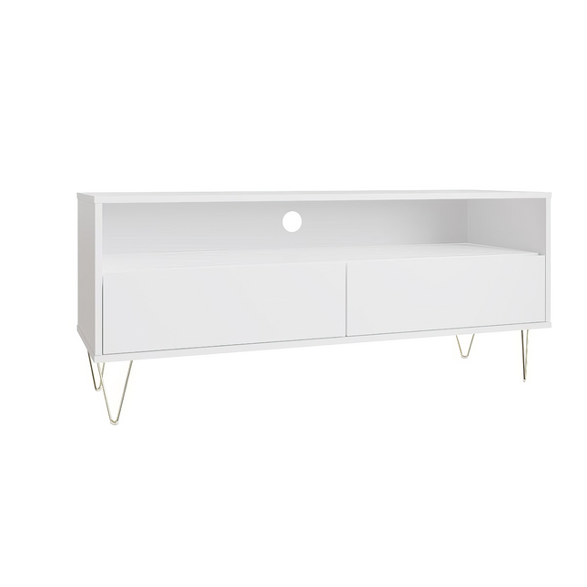 Monaco - TV Unit - 2 Drawers - White