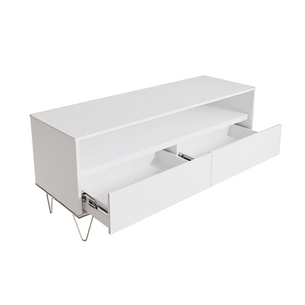 Monaco - TV Unit - 2 Drawers - White