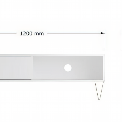 Monaco - TV Unit Sliding Door - White