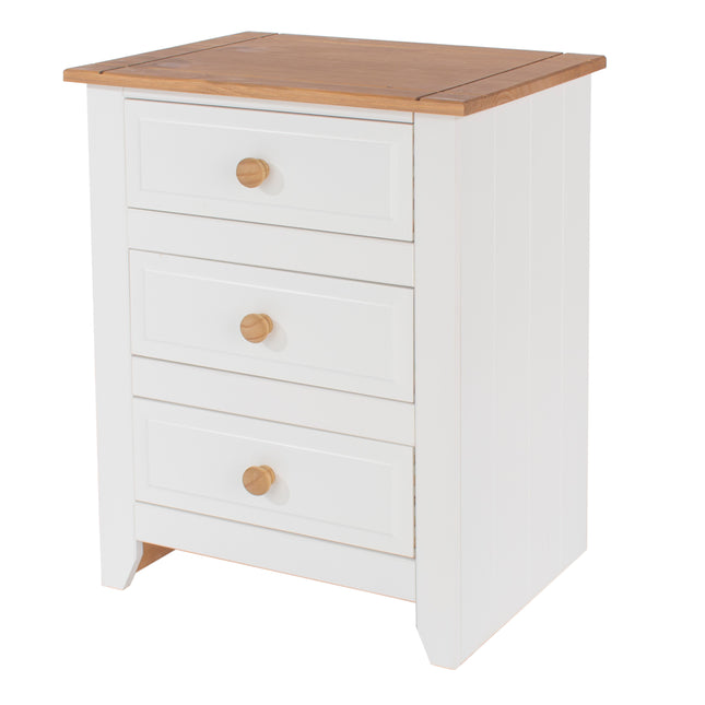 Painted - 3 Drawer Bedside Cabinet