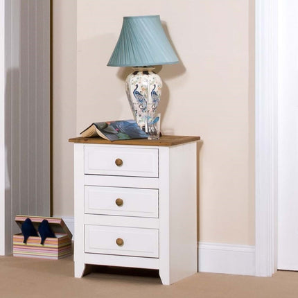 Painted - 3 Drawer Bedside Cabinet