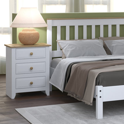 Painted - 3 Drawer Bedside Cabinet