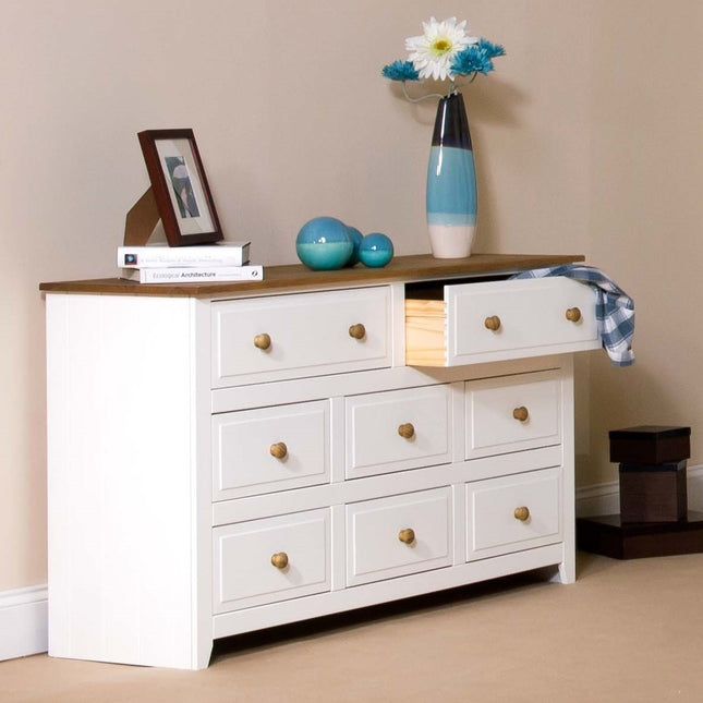 Painted - 8 Drawer Large Chest - Practical Storage