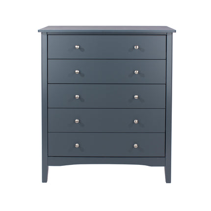 Painted - Luxurious 5 Drawer Chest - Tapered Legs