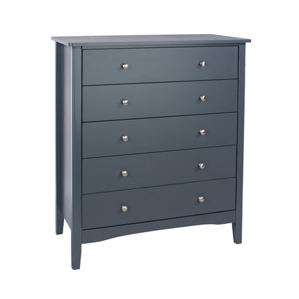 Painted - Luxurious 5 Drawer Chest - Tapered Legs