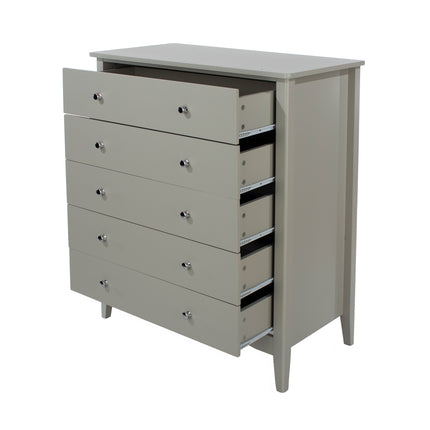 Painted - Luxurious 5 Drawer Chest - Tapered Legs