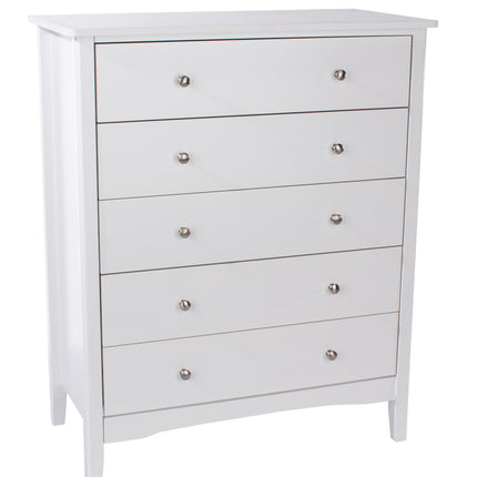 Painted - Luxurious 5 Drawer Chest - Tapered Legs