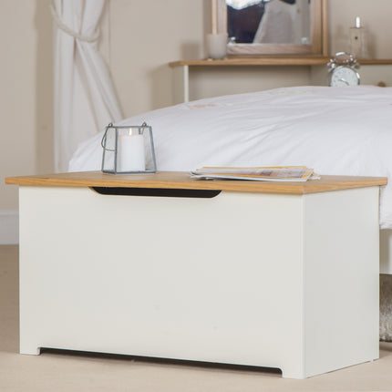 Painted - Ottoman - Soft White - Ample Storage Space