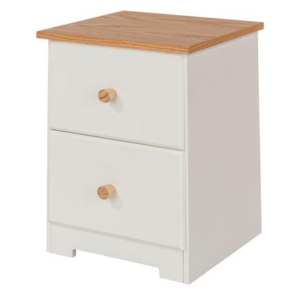 Painted - Petite 2 Drawer Bedside Cabinet - Soft White
