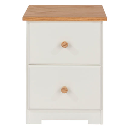 Painted - Petite 2 Drawer Bedside Cabinet - Soft White
