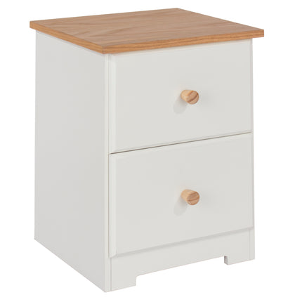 Painted - Petite 2 Drawer Bedside Cabinet - Soft White