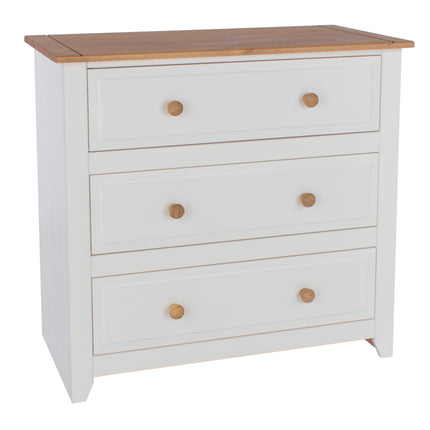 Painted - Space Saving 3 Drawer Chest - Luxurious Finish